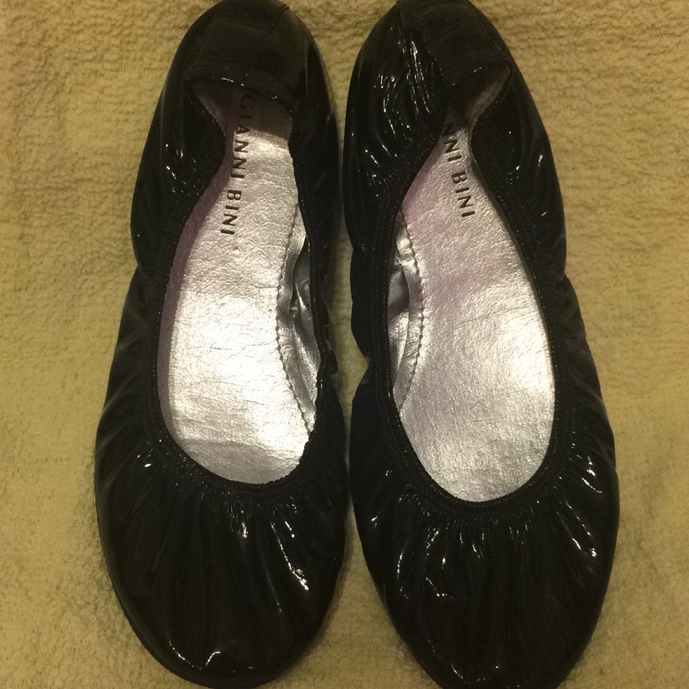 WOMENS BLACK GIANNI BINI FLATS SHOES SIZE 7.5 M